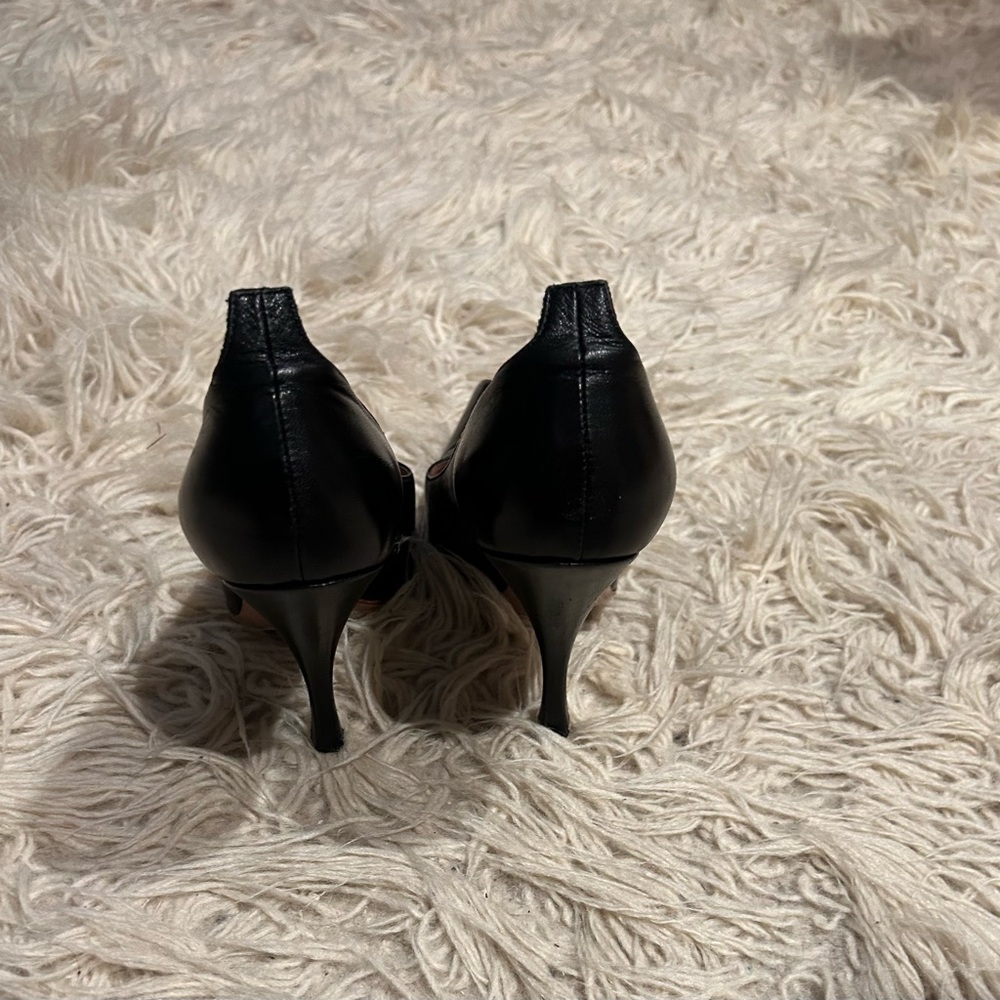 Alaia Black Leather Pointed Toe Pumps shoes Sz 38 - Picture 3 of 6